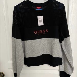 Womens Guess Black and Grey Sweatshirt